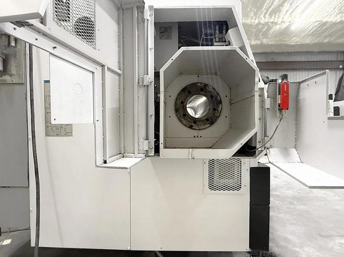 Used 2007 Mazak Nexus QTN 450-II/1000 Big Bore with Chip Conveyor, SMW 18" Air Chuck, Tailstock, Prep for Rear Chuck, Threading