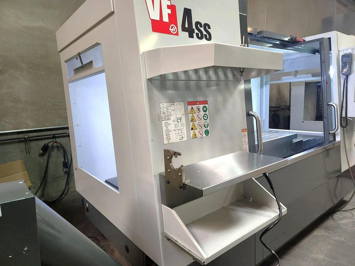 Used 2017 Haas VF4SS with Haas Probing Package, 15,000 RPM, 40 Tool ATC, Prepped for both 4th & 5th Axis Capabilities, Auger