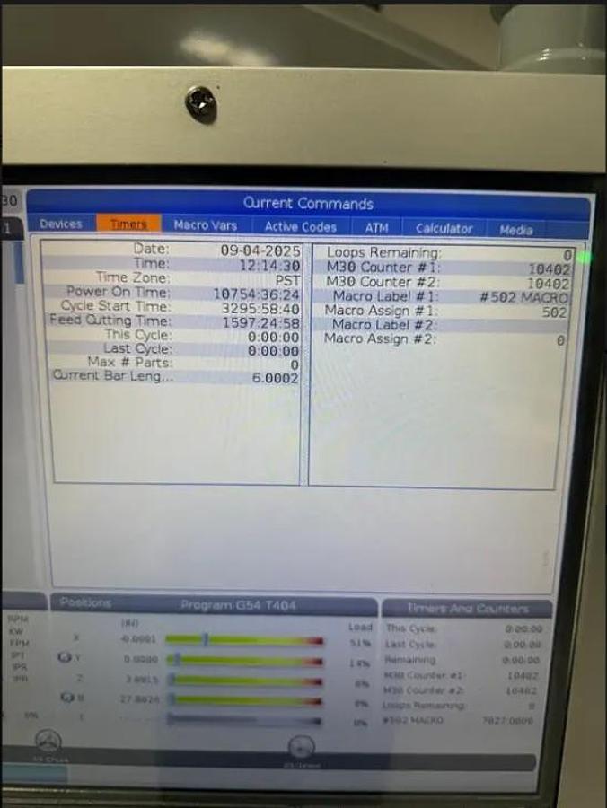 Used 2019 Haas ST-20Y with Subspindle, Milling, Y Axis, Haas Barfeeder, Chip Conveyor, Parts Catcher, LOW HOURS