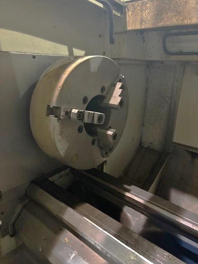 Used 2000 Romi M27 x 80" with 6.77" Big Bore Spindle, Front & Rear Chucks, 8 Station Turret, Tailstock