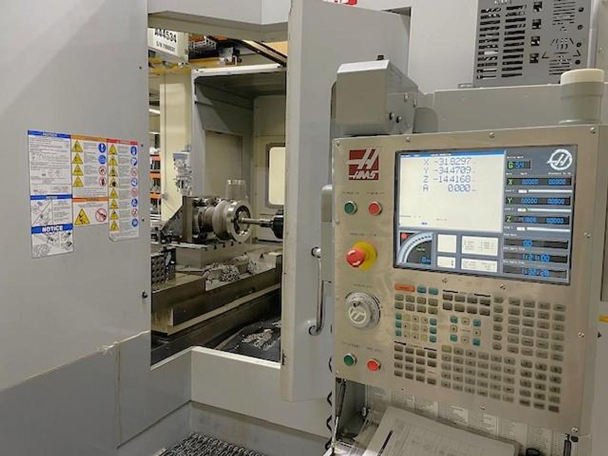Used 2007 Haas EC-1600 with Thru the Spindle Coolant, Built in 4th Axis Table, HRT210 Rotary Table as 5th Axis, Remote Jog Handle