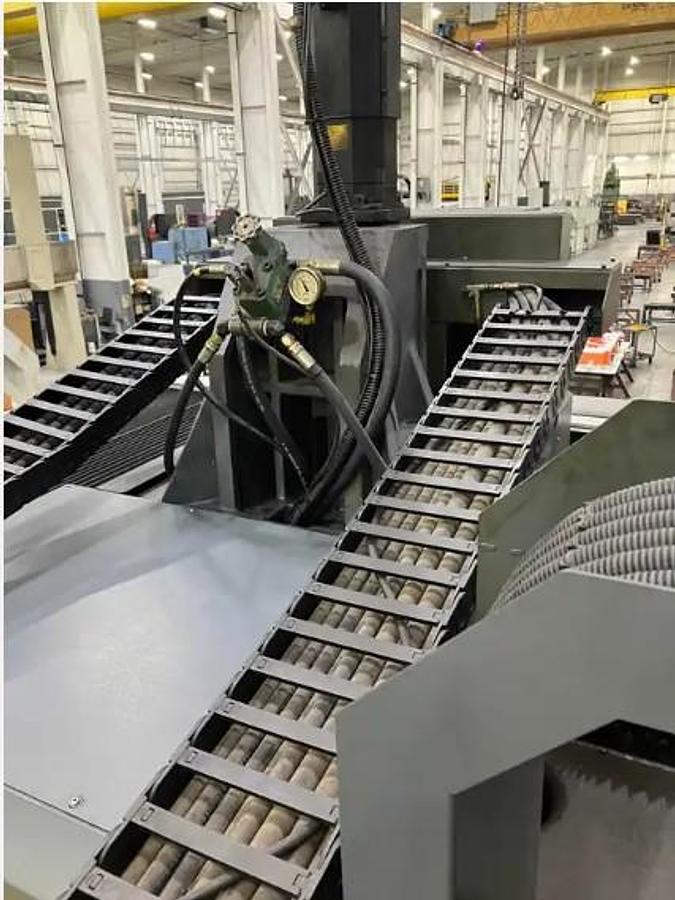 Used 2012 YCM DCV 4025B Bridge Mill with Coolant Through the Spindle, 160"x98"x40", 120 ATC, Conveyor, Hi Spd Machining