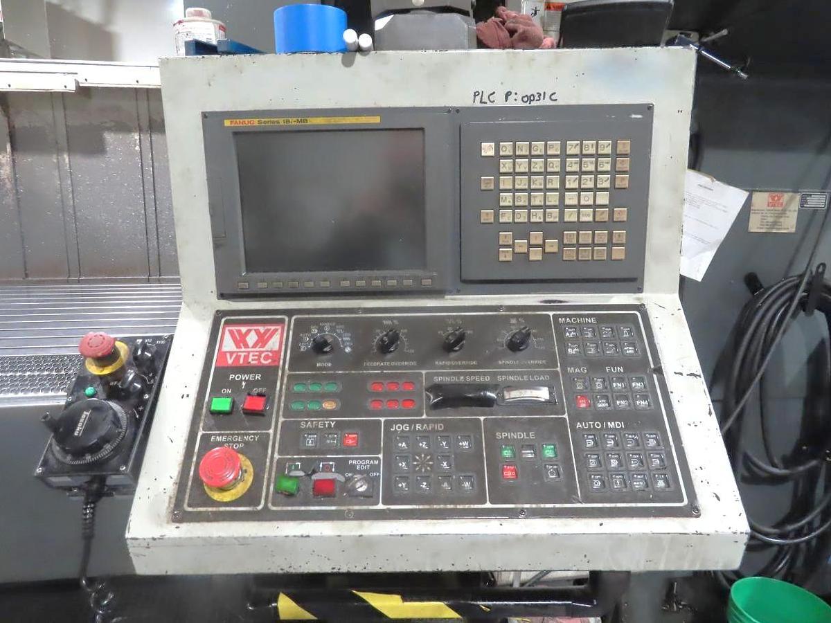 Used 2009 VTEC VF-4000 Double Column Style Bridge Mill with 40 ATC, Coolant Thru Spindle, 6000 RPM, CAT50, 165"x90"x36"