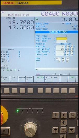 Used 2018 Hyundai Wia HD2200 with Chip Conveyor, Parts Catcher, Tailstock, Fanuc, Tool Presetter, 22" Machining Length !!!