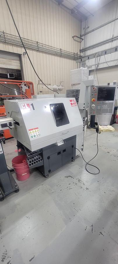 Used 2017 Haas CL-1 Chucker Lathe with 8 Station Turret, Haas Autoload Barfeed, 5C Spindle Nose, 1" Bar Cap., Parts Catcher