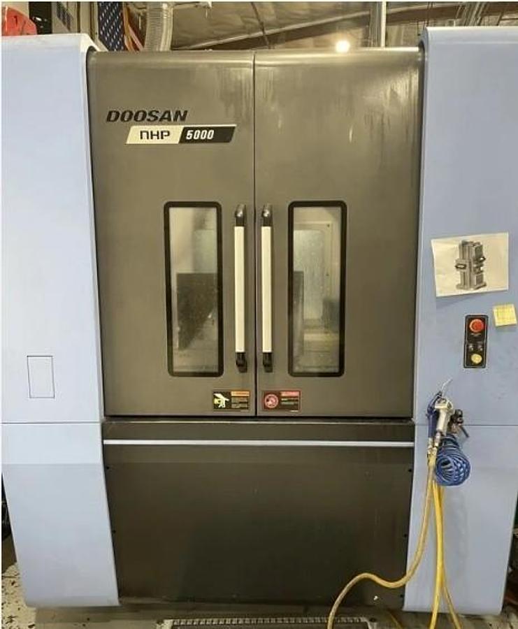 Used 2018 Doosan NHP 5000 with Full 4th Axis Rotary, 120 ATC, 15k RPM, High Press. CTS, Renishaw Probing, More!!!!