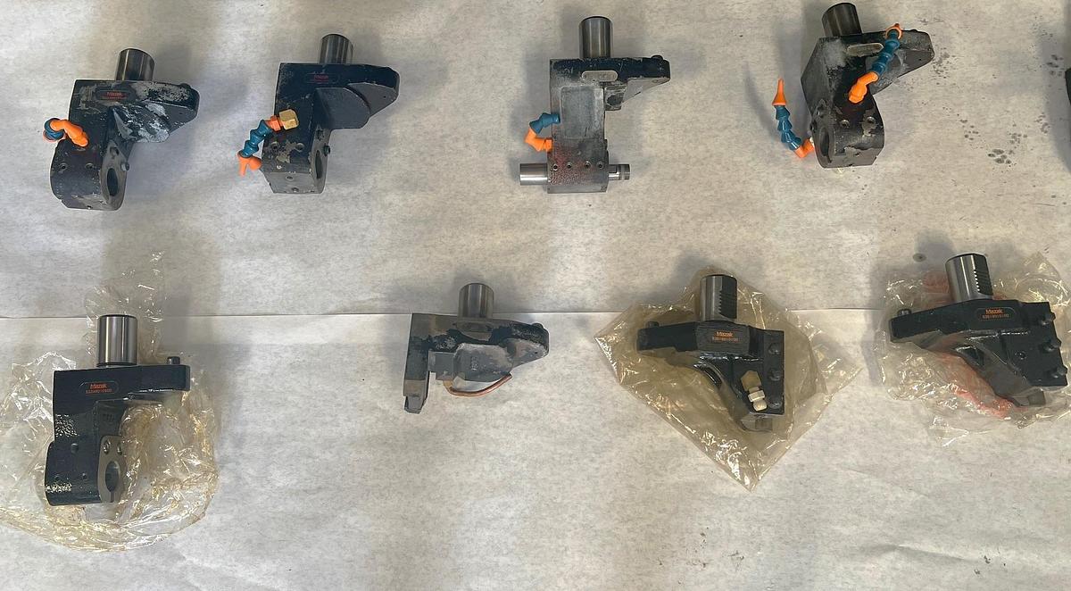 Used 2003 Mazak SQT100MS Mazatrol Fusion 640T with Milling/Drilling Capability, Subspindle, Spego Bobcat Barfeeder, Parts Catcher