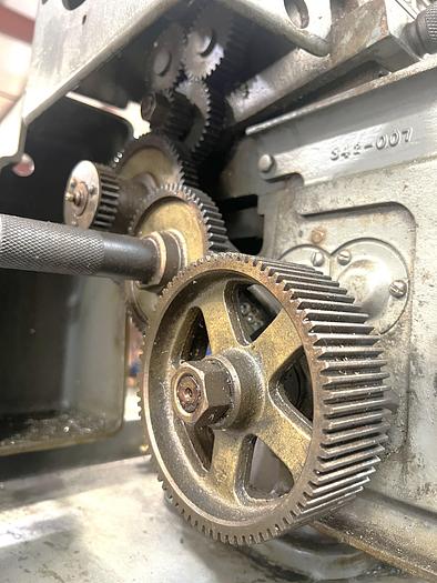 Used 1997 Clausing 5429 Engine Lathe 13" x 35" Capability, Steady Rest, Tailstock, 6" Chuck, Pedestal Cabinet Mount