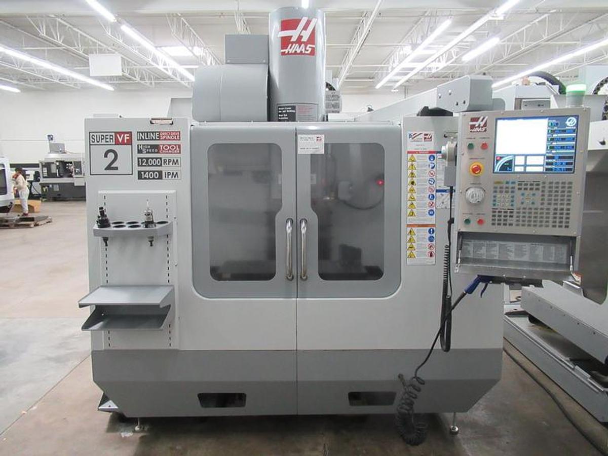 Used 2007 Haas VF2SS with Probing, Chip Auger, Progr. Coolant Nozzle, 24 Station SMATC, Jog Handle, Stevens Fixture Plate