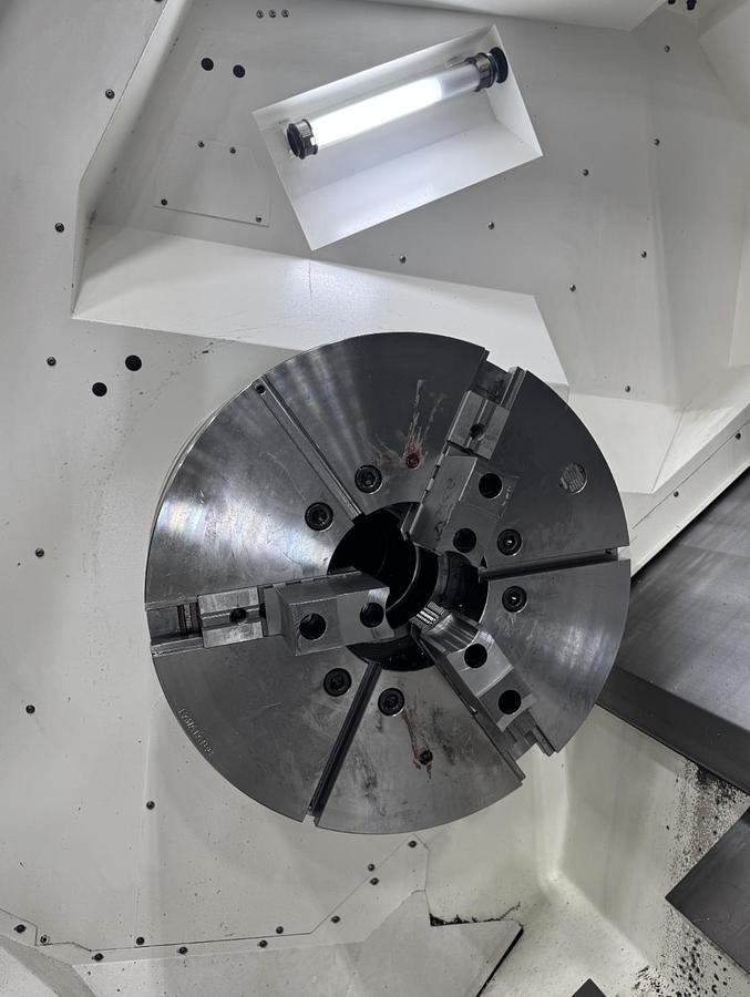 Used 2022 DMG Mori SL603BMC/4000 with C Axis/Live Milling, 28" 3 Jaw Chk, 21" Rear Chk, Steady Rests, 7.3" Bar Cap., Fanuc