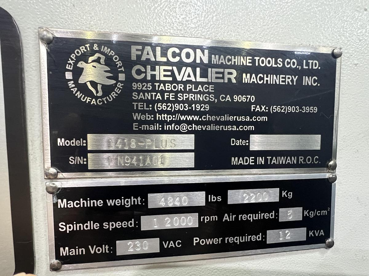 Used 2004 Chevalier 1418-Plus CNC VMC with Rigid Tapping, 12,000 RPM, BT30 Taper, 16 Pos. ATC, Fanuc 0i Mate-MB Control