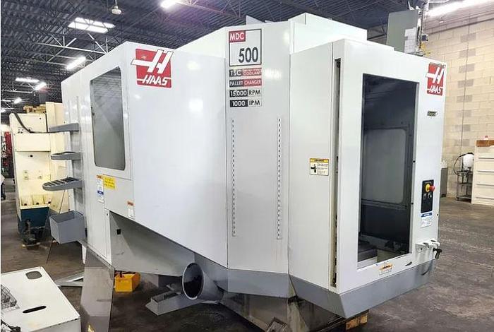 Used 2006 Haas MDC-500 Mill Drill Center with 2 Pallet Changer, 15,000 RPM, Coolant Thru Spindle, High Speed Machining