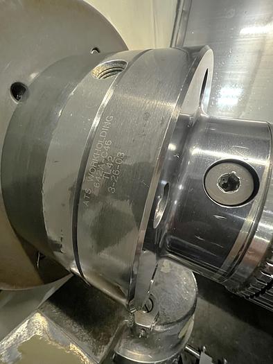 Used 2003 Mazak SQT100MS Mazatrol Fusion 640T with Milling/Drilling Capability, Subspindle, Spego Bobcat Barfeeder, Parts Catcher