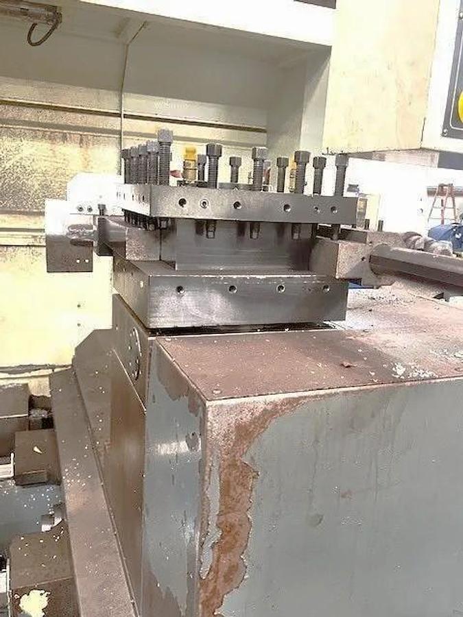 Used 2013 Takang LB40 x 1200 CNC Heavy Duty Lathe with 60" sw, 39.3" Max Cut Diam., 600 RPM, 6" Bore, 36" Chuck, 4 Pos. Trt., Fanuc