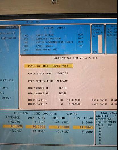 Used 2007 Haas VF5/50 XT with 4th Axis Drive, Tool Probing, 10,000 rpm, 50 Taper with Extended X Axis Travel