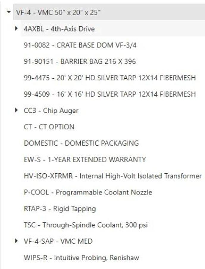 Used 2014 Haas VF4 with Coolant Thru Spindle, 4th Axis Drive & Wiring, Prog. Coolant, Probe Ready, 20 Pos. Umbrella ATC