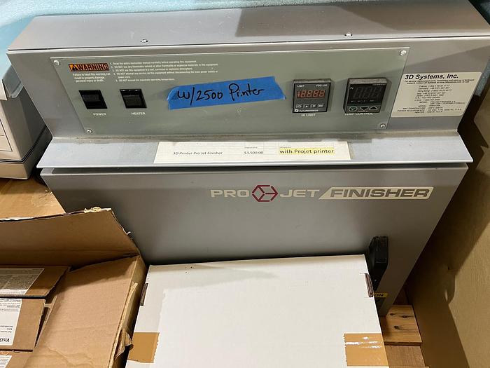 Used 2019 3D Systems ProJet MJP 2500 3D Printer with ProJet 2500 Model 1-A Finisher Oven