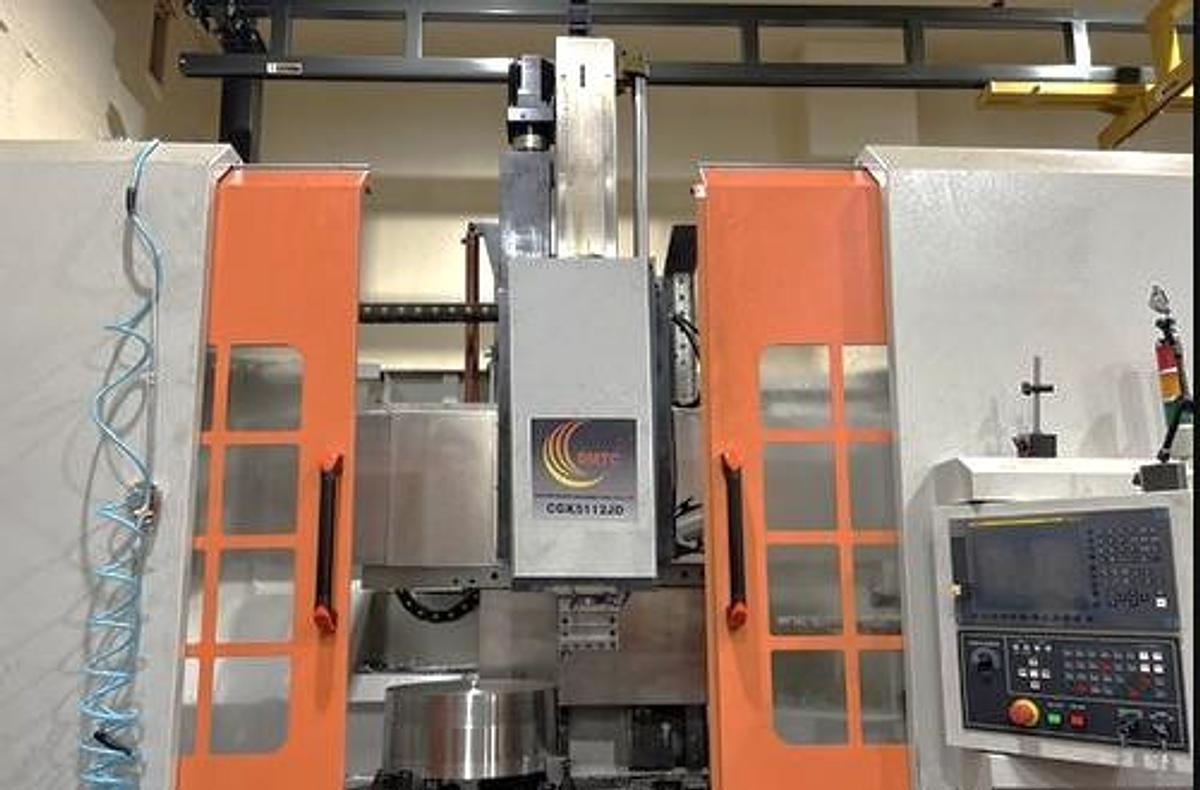Used 2020 DMTC CGK5112JD 2 Axis CNC VTL with 8 Station ATC, 40" 4 Jaw Manual Chk, Fanuc 0i-TF Plus Control, 47.2" Swing