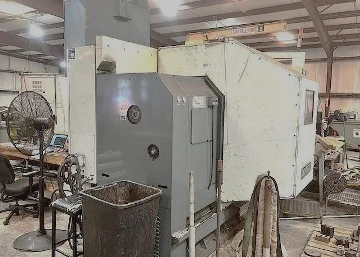 Used 2013 Takang LB40 x 1200 CNC Heavy Duty Lathe with 60" sw, 39.3" Max Cut Diam., 600 RPM, 6" Bore, 36" Chuck, 4 Pos. Trt., Fanuc