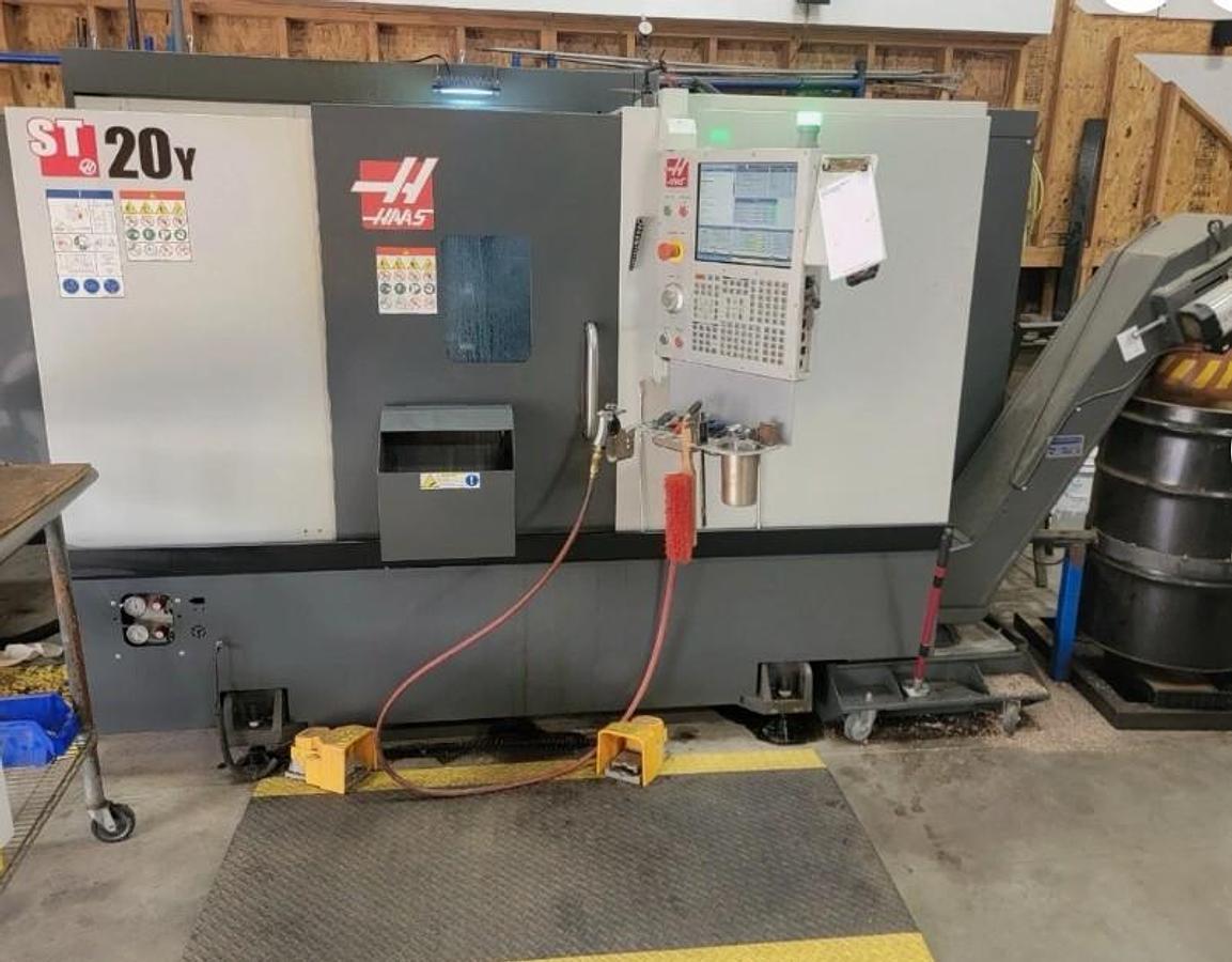 Used 2022 Haas ST-20Y with Subspindle, Milling, Y Axis, Chip Conveyor, Haas Barfeed