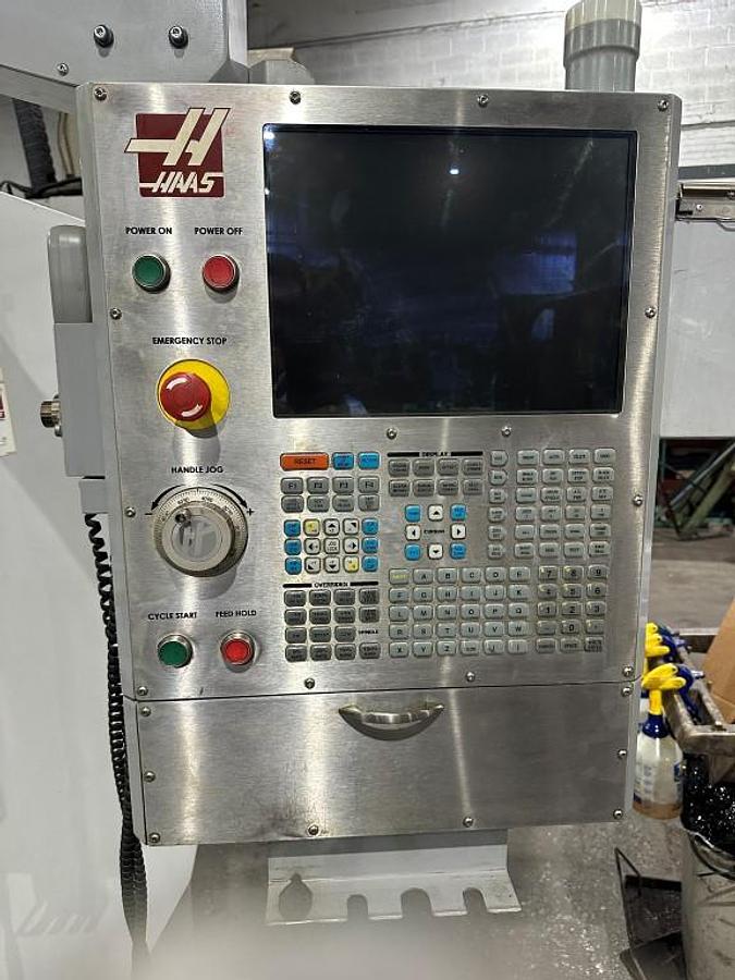 Used 2008 Haas VF-3B with Haas Probing, Chip Auger, 24 Station Side Mounted ATC, Remote Jog Handle, Programmable Coolant Nozzle