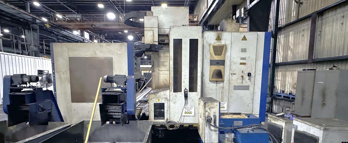 Used 2005 Soraluce SP-10000 3 + 2 Axis Bed Mill with 30 Pos. ATC, 4000 RPM, ISO #50 taper, 334"x63"x47.24" Travels, Heidenhain Control