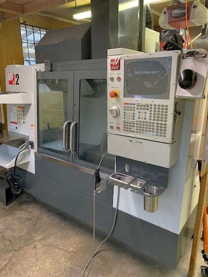Used 2013 Haas VF-2TR with Haas TR160 Trunnion Table, WIPS Renishaw Tool & Part Probe, CTS, PCool, HSM, Remote Jog Handle