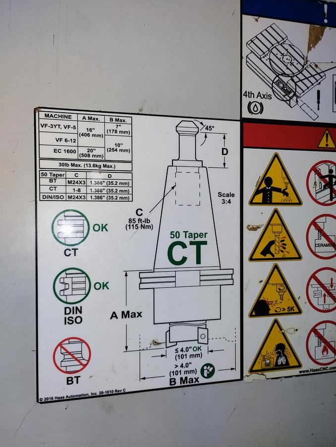 Used 2019 Haas EC-1600ZT with Extended Z Axis Travel, 7500 RPM, Integrated 4th Axis Platter, TSC, Renishaw Probing, 30 ATC