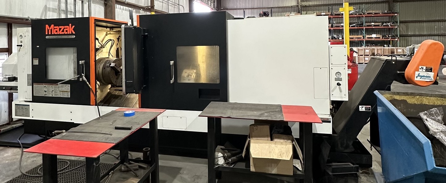 Used 2012 Mazak Nexus QTN 450-II/2000 with 7.24" Bar Capacity, Hydr. Steady Rest, Front & Rear Air Chucks, Tailstock, Chip Conveyor