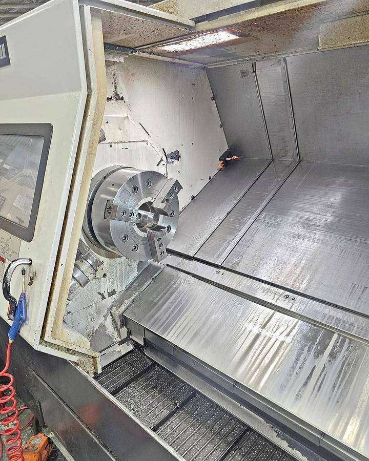 Used 2007 Mazak Nexus QTN 450-IIM/3000 with Full C Axis Spindle Rotation, Milling Capable, 18" Hyd Chuck, 6" Bar Capacity, 120" cc