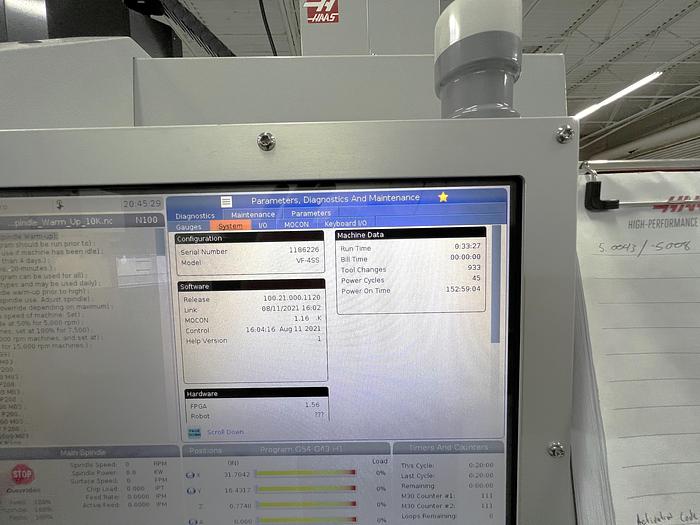 Used 2021 Haas VF4SS