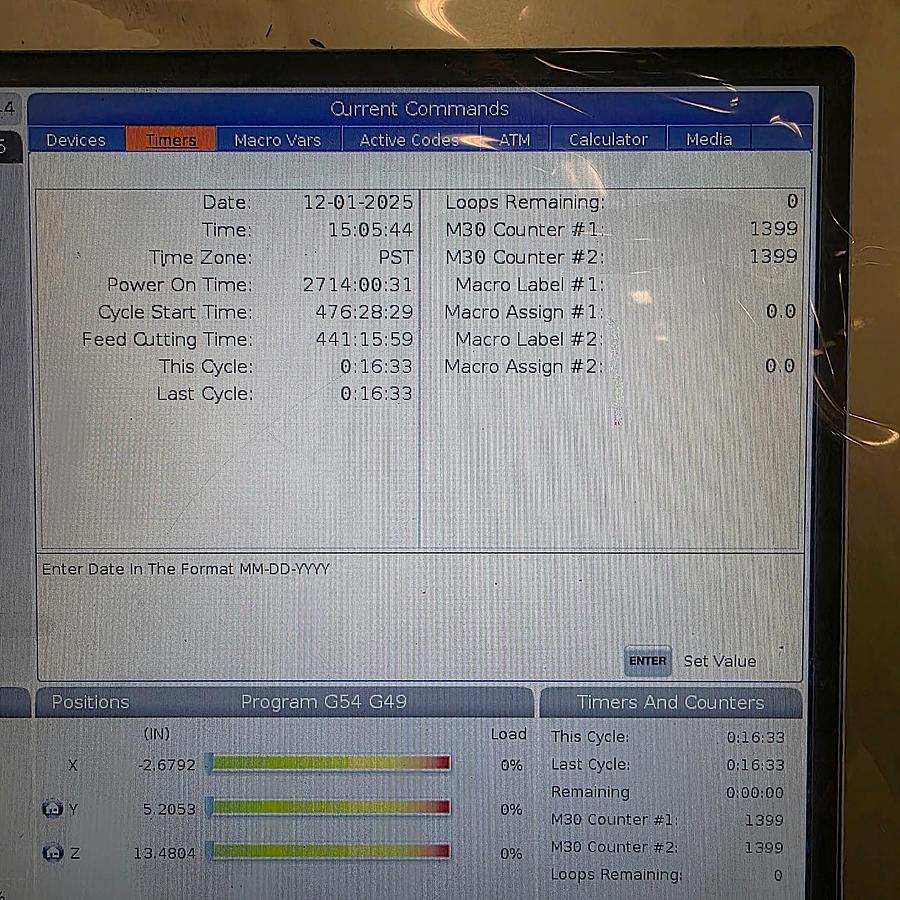 Used 2019 Haas Mini Mill 2 with Probing Package, Programmable Coolant, Auto Air Gun, Coolant System, LOW HOURS