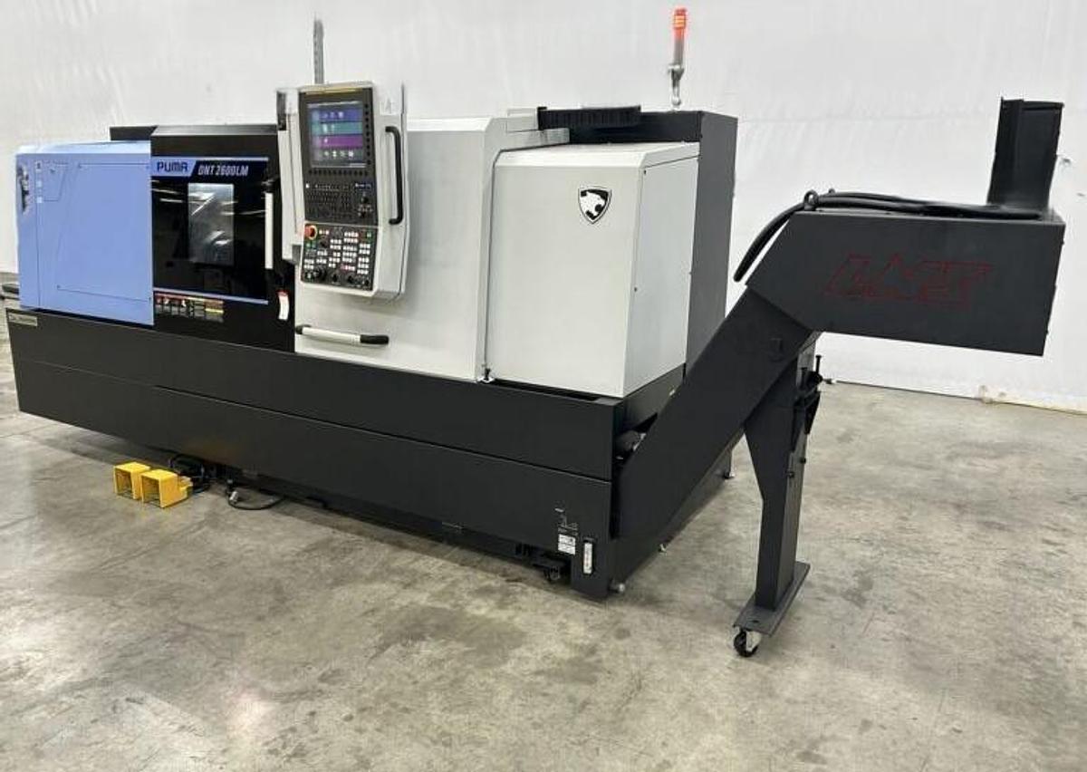 Used 2024 DN Solutions Puma DNT-2600LM with C Axis, Milling/Drilling, 10" Hyd Chuck, Tailstock, Chip Conveyor, Tool Eye,