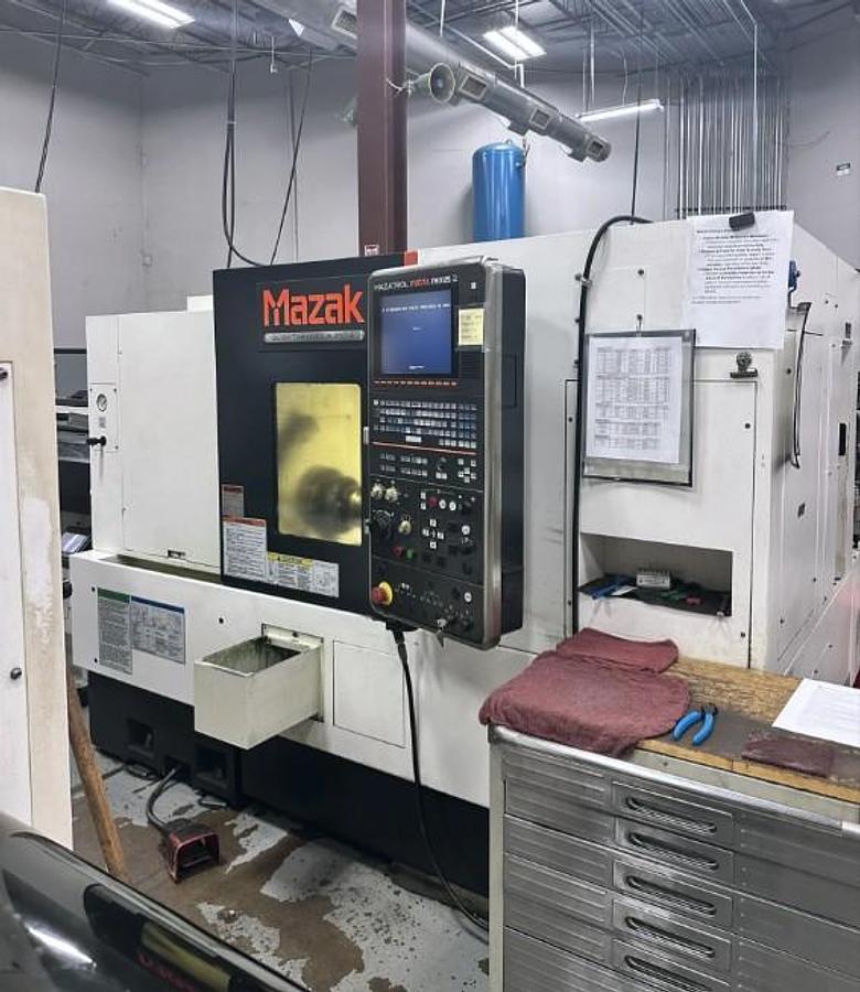 Used 2014 Mazak Nexus QTN 250-II with ATS Barfeeder, Parts Catcher, Chip Conveyor, Tailstock, Collet Chuck, 10" Chuck