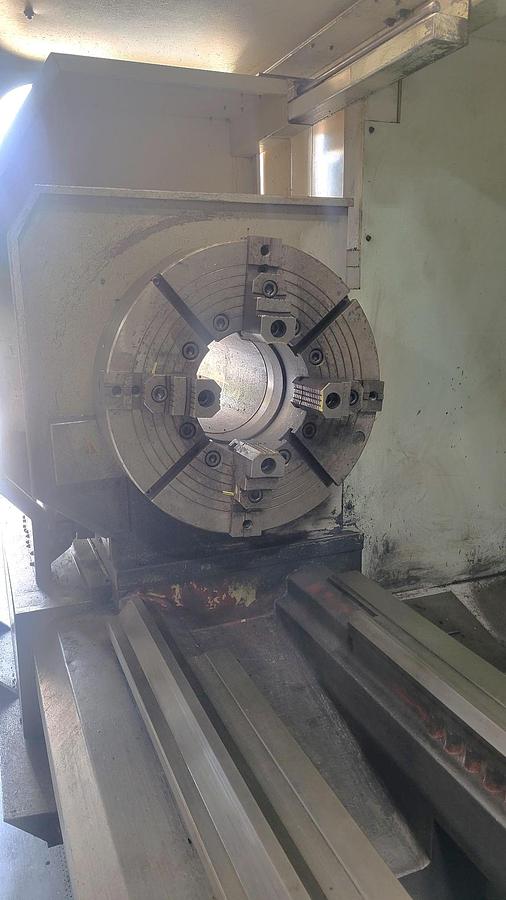 Used 2006 Hankook Protec 9NC/4000 with 10" Bar Capacity, 160" Centers, (2) 25" Manual Chucks, Fanuc 21iTB Control