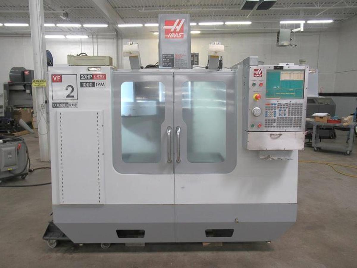 Used 2009 Haas VF2YT with Extended Y Axis Travel, Chip Auger, Rigid Tapping, 2 Spd Gearbox, 7500 RPM, 20 ATC