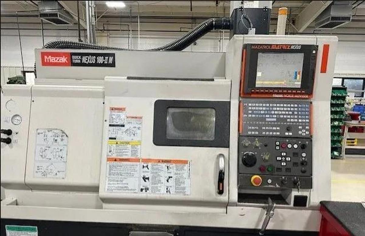 Used 2006 Mazak Nexus QTN 100-II M with Full C Axis Milling, Chip Conveyor, LNS Short Barfeed, Parts Catcher, Tailstock, Tool Eye