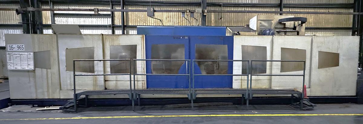 Used 2005 Soraluce SP-10000 3 + 2 Axis Bed Mill with 30 Pos. ATC, 4000 RPM, ISO #50 taper, 334"x63"x47.24" Travels, Heidenhain Control