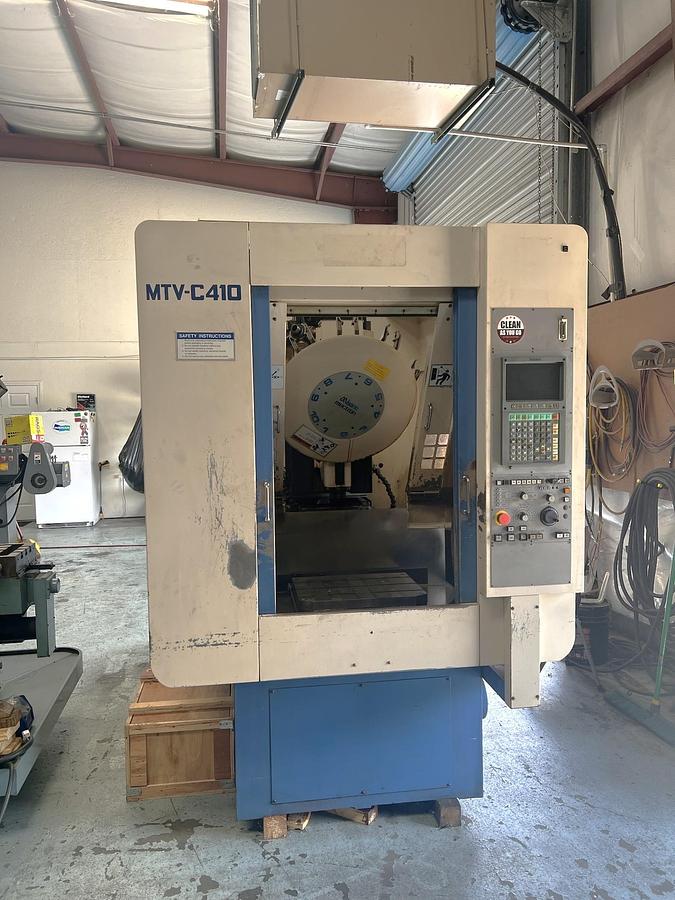 Used 2000 Miyano MTV-C410 Vertical Machining Center w/ 2 Pallet Changer, (42) BT40 Tool Holders, Rigid Tapping