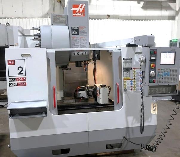 Used 2003 Haas VF-2D with 4th/5th Axis Tables, Pcool, Auger