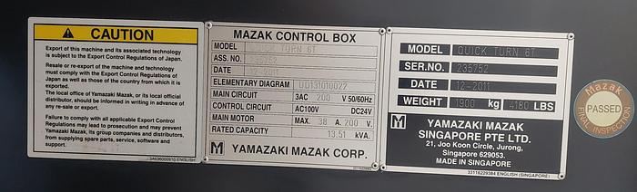 Used 2011 Mazak QT-6T Chucker