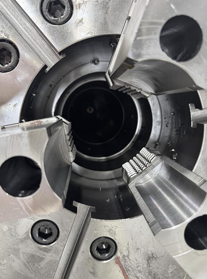 Used 2022 DMG Mori SL603BMC/4000 with C Axis/Live Milling, 28" 3 Jaw Chk, 21" Rear Chk, Steady Rests, 7.3" Bar Cap., Fanuc