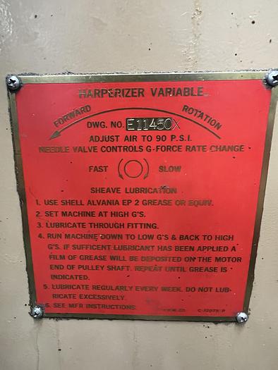 Used 1986 Harperizer Model 2HA12 Vibratory Surface Finishing Machine