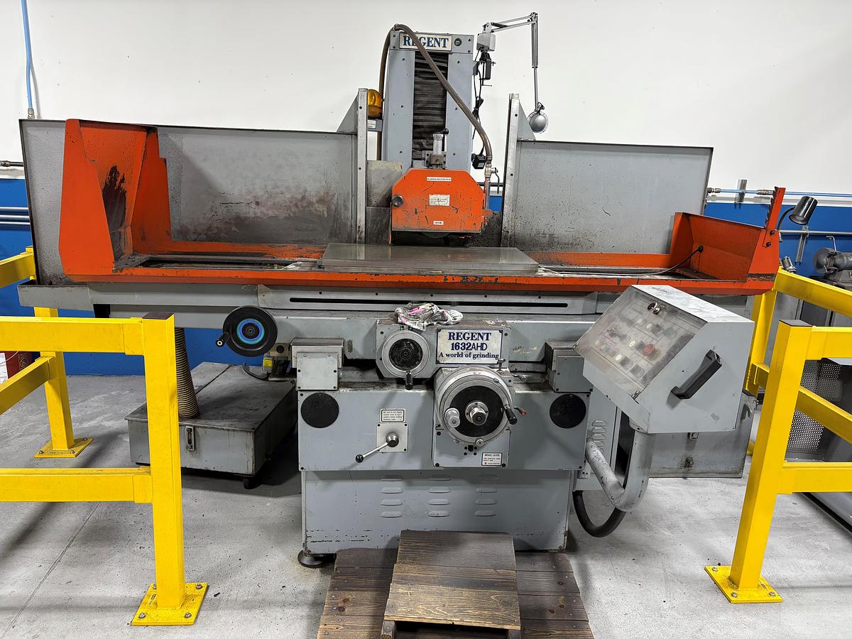 Used 1987 Regent 1632AHD Automatic Hydralic Surface Grinder with 16"x32" Capacity, Magnetic Chuck