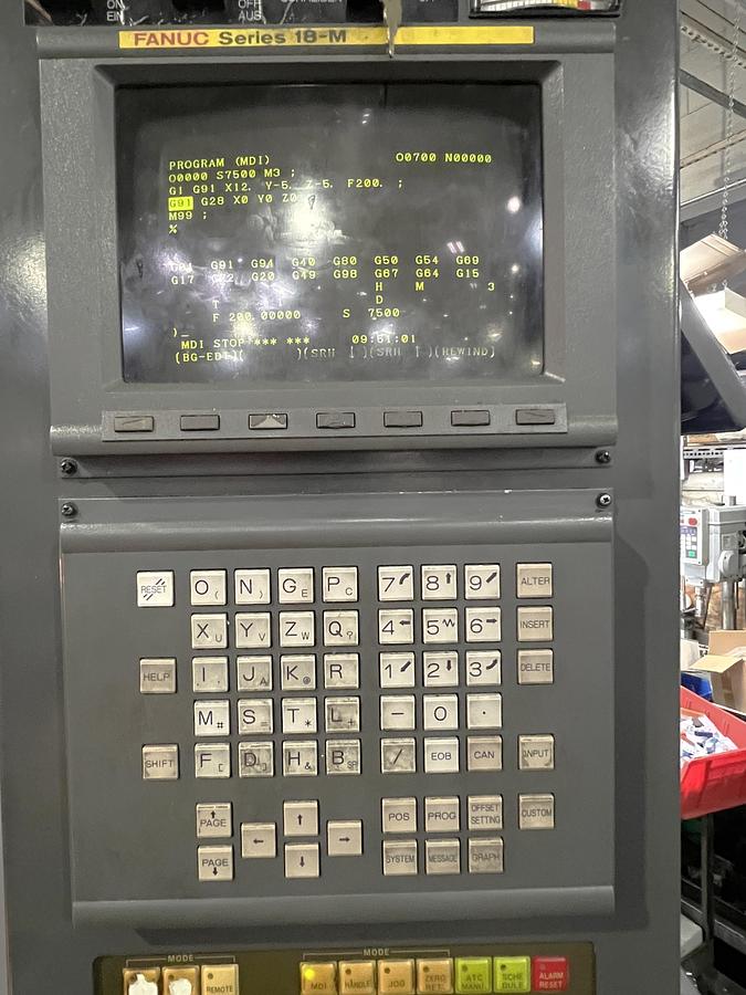 Used 2003 Enshu S-400 Vertical Machining Center with 2 Pallet Changer, Fanuc 18M, 8000 RPM, RJH, CAT40, 20 Station ATC, Chip Auger