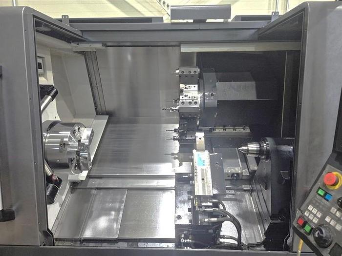 Used 2023 Doosan Puma 3100L with SMW Steady Rest, Chip Conveyor, Tailstock, Tool Presetter, 4" Bar Capacity, 50" Centers