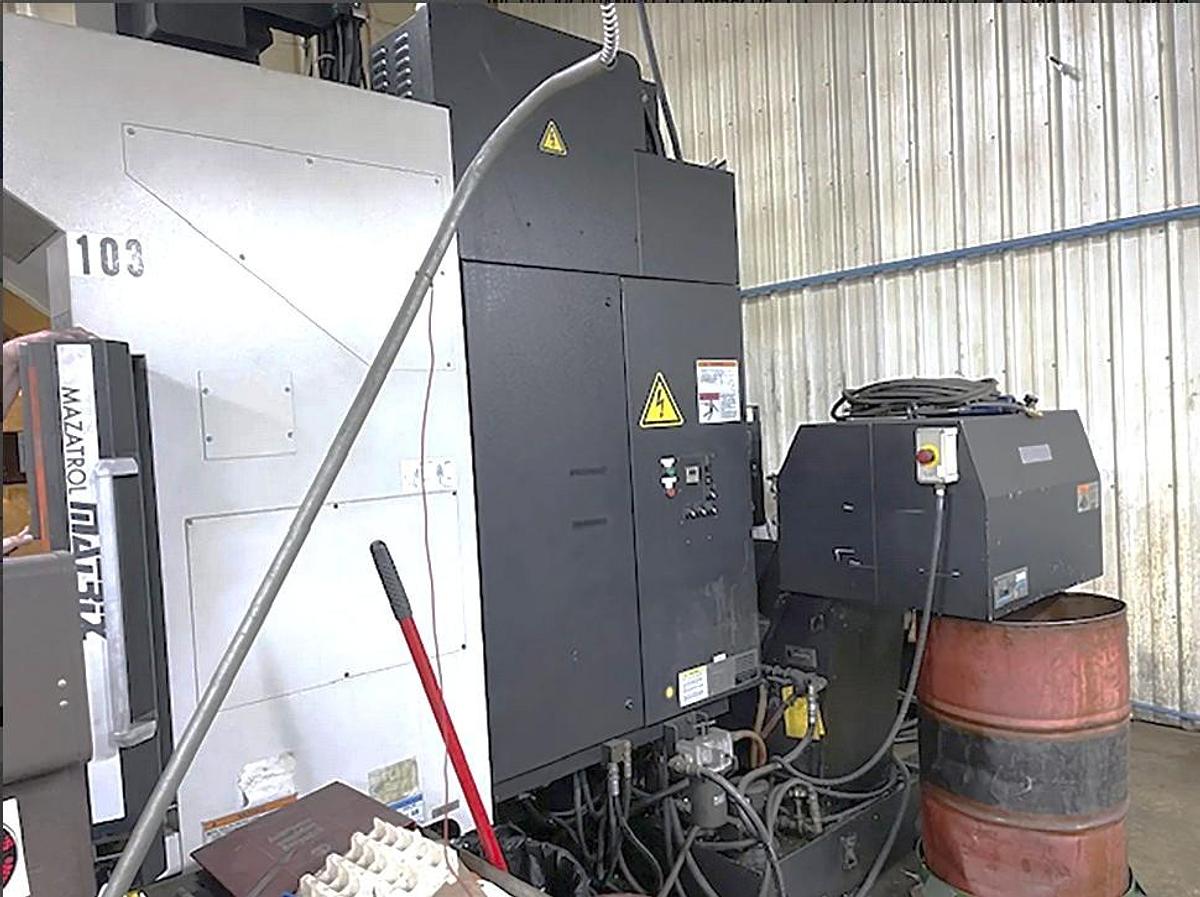 Used 2008 Mazak Variaxis 500-5X II with Pallet Changer, Trunnion Style 5 Axis Design, HSK-63A Taper, 25,000 RPM, 120 ATC, CTS
