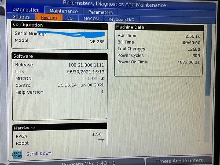 Used 2021 Haas VF2SS with 4th Axis Drive, Coolant Through Spindle, Probing
