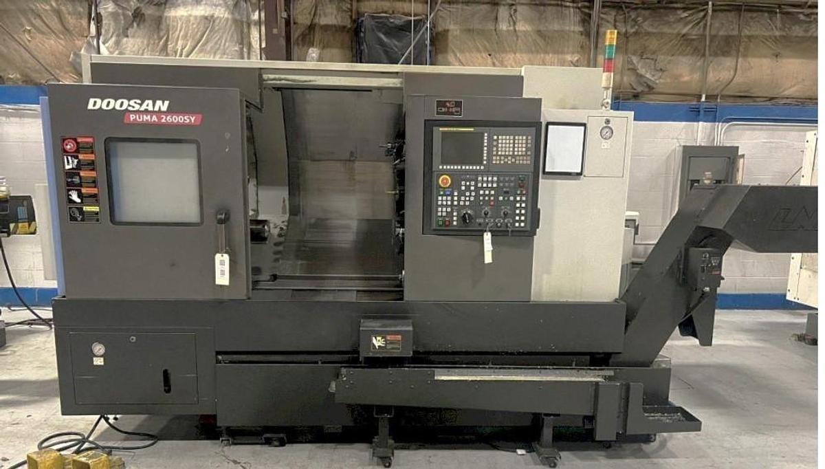 Used 2011 Doosan Puma 2600SY with LNS Spring 12' Barfeed, Live Milling, Subspindle, Y Axis