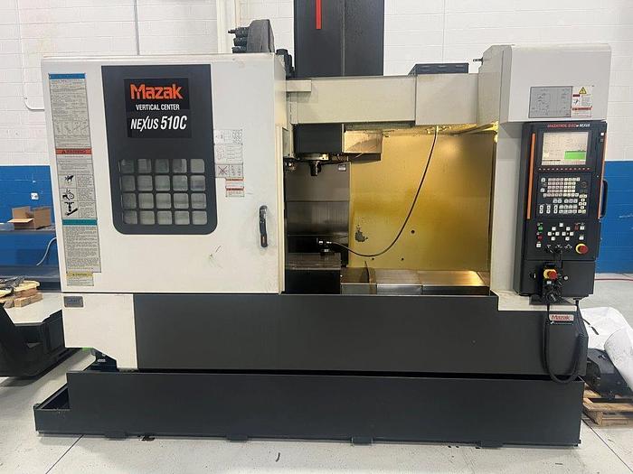 Used 2004 Mazak Nexus VCN 510C with Coolant Through the Spindle, Probing, Tool Length Measurement Probe, Conveyor